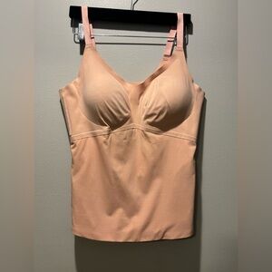 Honeylove 1X Shapewear Tank Nude Seamless Sculpting Camisole Built-In Bra
